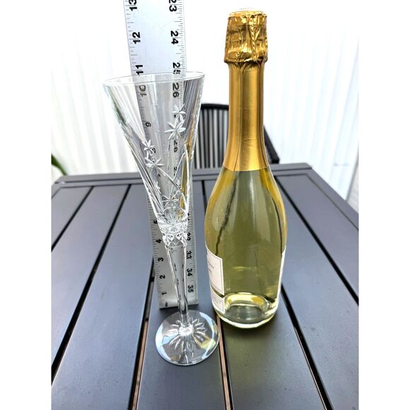 Waterford Lismore Toasting Crystal Tapered Champagne Flutes Size 9 1/4"H x 3.5"W - Picture 5 of 14
